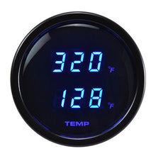 Load image into Gallery viewer, Digital Dual display Temperature gauge BLUE backlit Fahrenheit