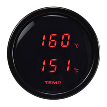 Load image into Gallery viewer, Digital Dual display Temperature gauge RED backlit Celsius