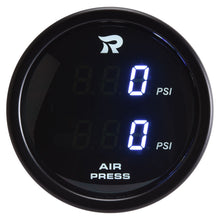 Load image into Gallery viewer, RICO Digital Dual display Air pressure suspension gauge PSI WHITE LED