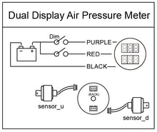 Load image into Gallery viewer, RICO Digital Dual display Air pressure suspension gauge PSI WHITE LED