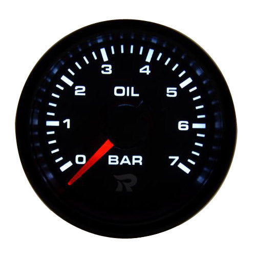 RICO 45mm Oil pressure gauge BAR (NEW faceplate/dial design)