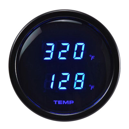 Digital Dual display Temperature gauge BLUE backlit Fahrenheit