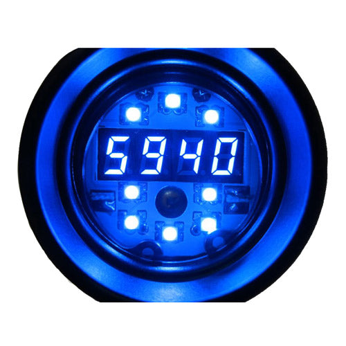Digital Tachometer RPM shift light black BLUE LED