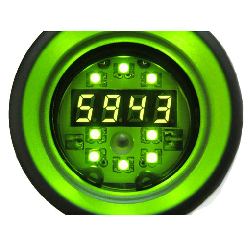 Digital Tachometer RPM shift light black GREEN LED
