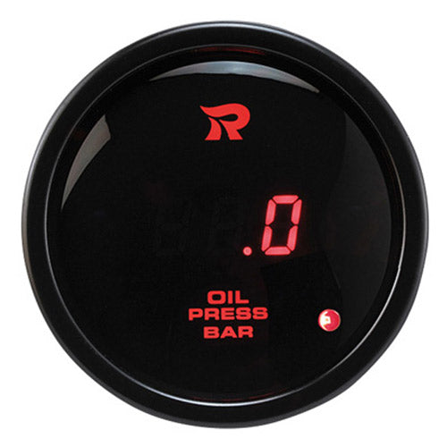 Digital Oil pressure gauge 10 BAR RED LED with warning