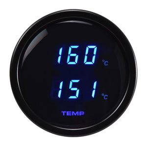 Digital Dual display Temperature gauge BLUE backlit Celsius