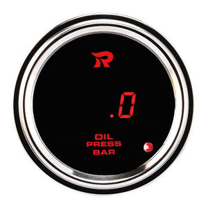 RICO Digital Waterproof Oil pressure gauge BAR RED LED