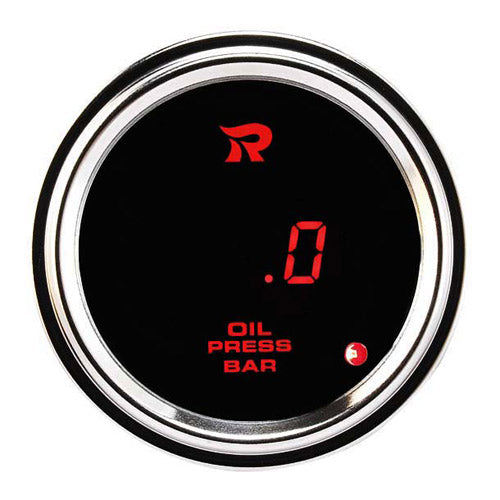 RICO Digital Waterproof Oil pressure gauge BAR RED LED