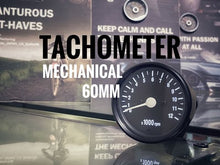 Load and play video in Gallery viewer, B02-60-01 Tachometer/Rev Counter Custom mechanical motorcycle 12000rpm
