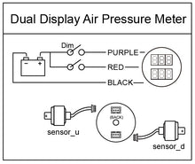 Load image into Gallery viewer, RICO Digital Dual display Air pressure suspension gauge PSI WHITE LED
